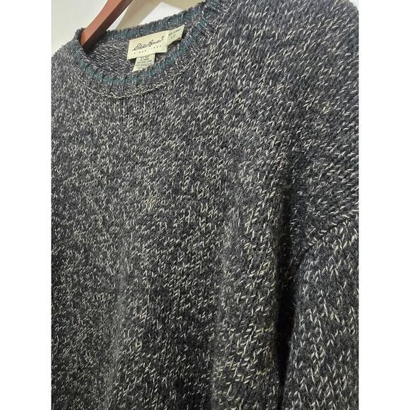 Eddie Bauer 100% Merino Wool Sweater Gray Oversize Relaxed Cozy Men's Size S - Picture 4 of 8